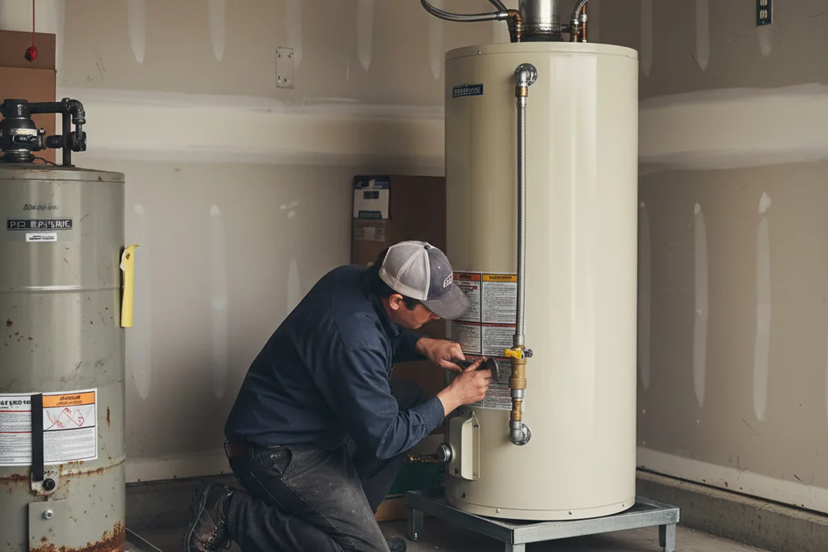 Water heater and shutoff valve replacement in Represa